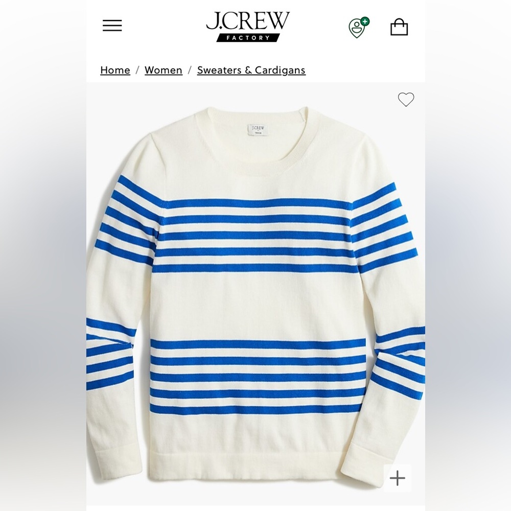 J. Crew Factory Teddie Striped Sweater sz S